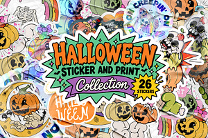 Halloween Spooky Sticker Collection