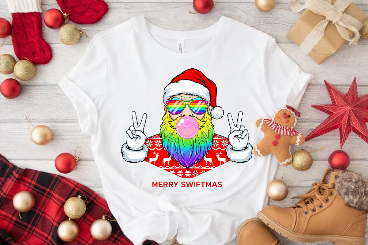 Merry Swiftmas Retro Christmas PNG, an Illustration by DreamArtGraphic (Photo 5 of 5)