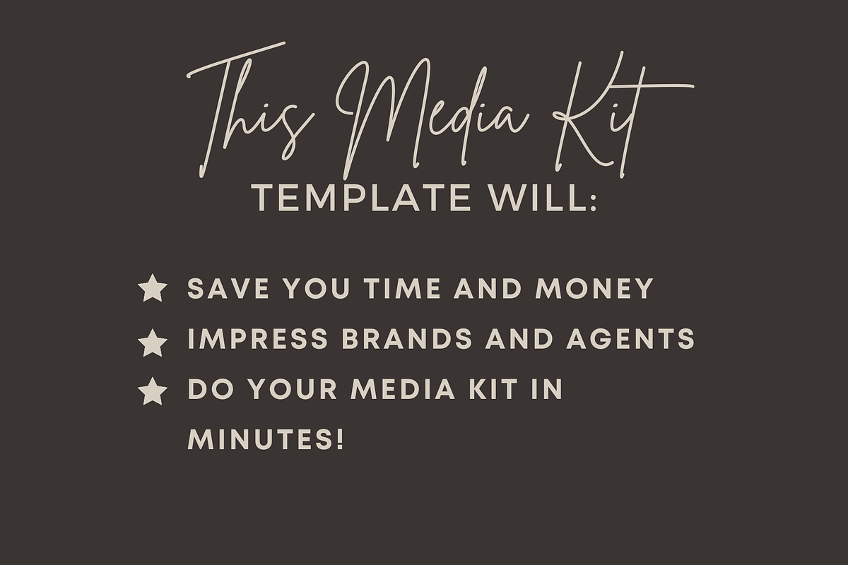 2 Page Media Kit Template Dark Brown, a Presentation Template by CoCreatorDesigns (Photo 7 of 7)