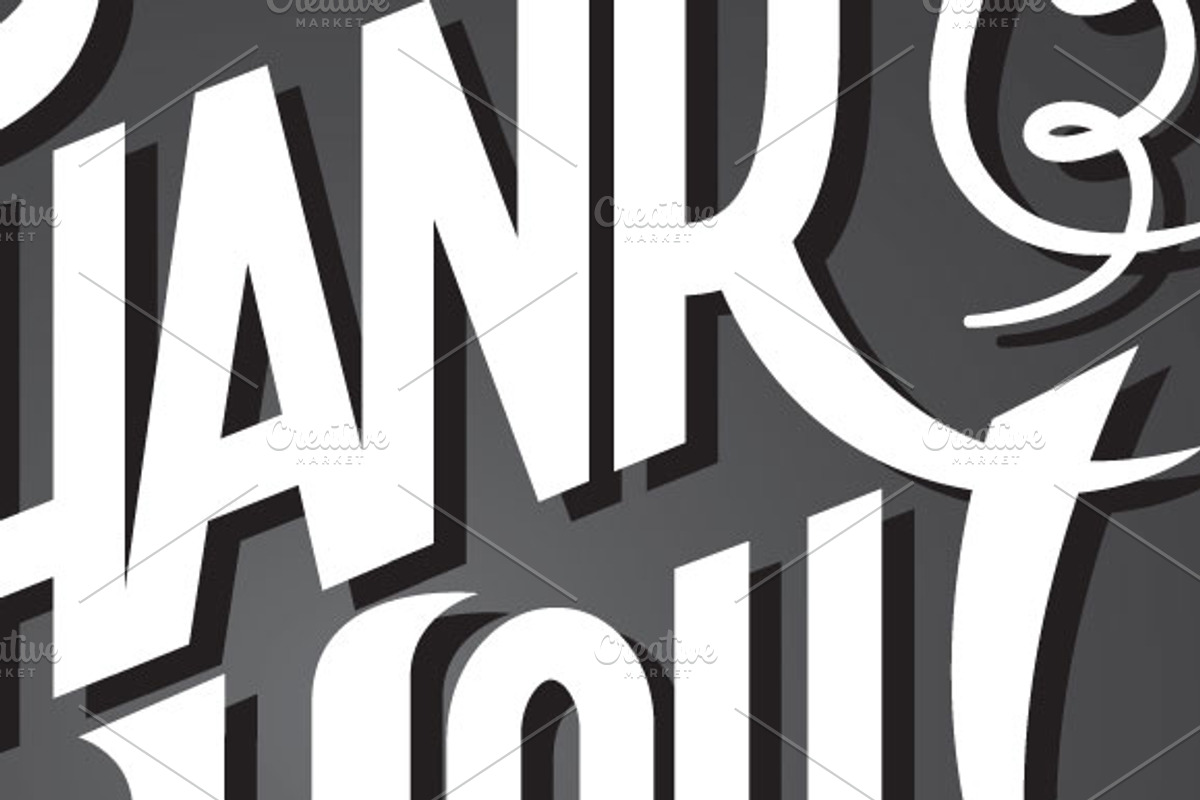 Thank You Vector Lettering preview 5