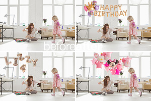 Balloons PNG Photoshop Overlays