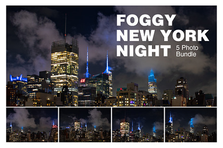Foggy New York City Night Photos