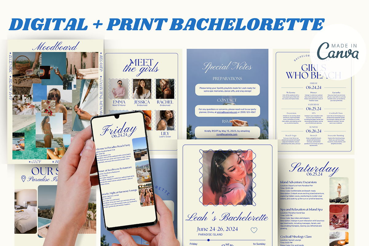 Bachelorette Itinerary Party Planner, an Invitation Template by Story Native (Photo 1 of 10)