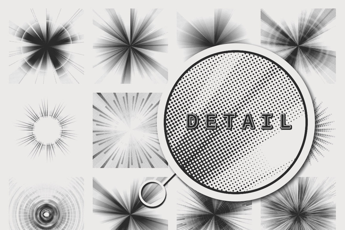 Halftone Burst Texture Pack, a Texture Graphic by StockMamba