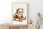 Sweet Christmas Woodland Animals PNG, an Illustration by SinaCreation (Thumbnail 5 of 7)