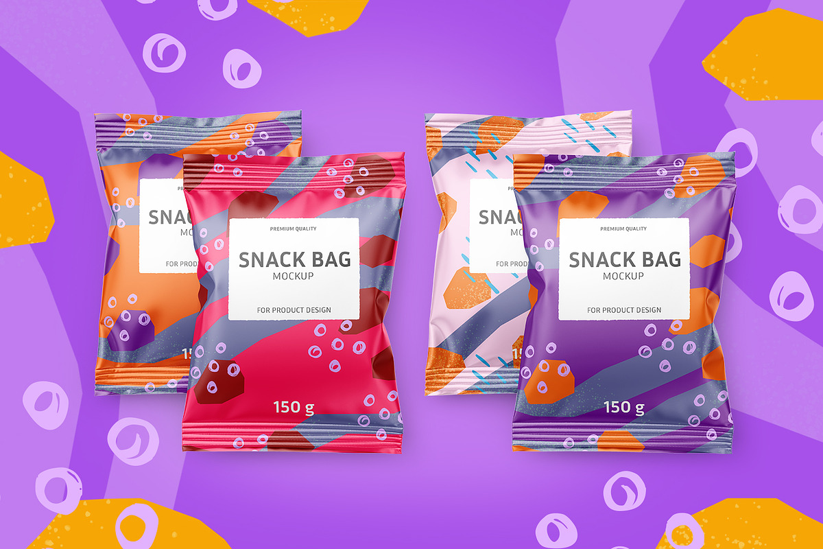 Snack bag mockup set, a Cups & Container Mockup by ShooShooShop (Photo 7 of 7)