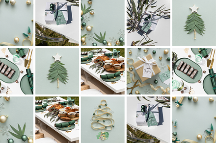 Sage Green Christmas Stock Images, a Holiday Photo by Sarah Eliza Images Store