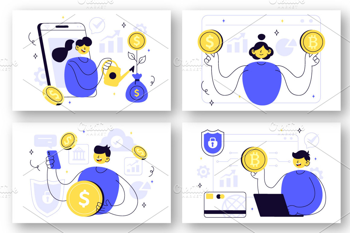10 Fintech Vector Illustration, a Finance Illustration by denayunebgt (Photo 3 of 4)