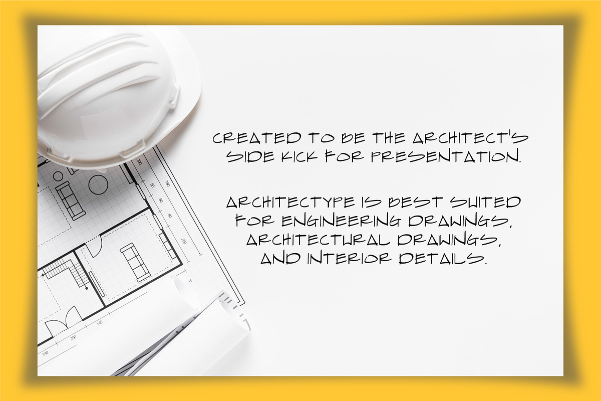 Architectype | Architect's Sidekick, a Script Font by Omaikraf Studio (Photo 2 of 6)