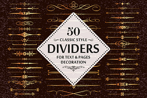 50 Vector Divider Design Elements