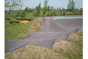 Pump track close up. Waves of, a Sports & Recreation Photo by Fascinadora