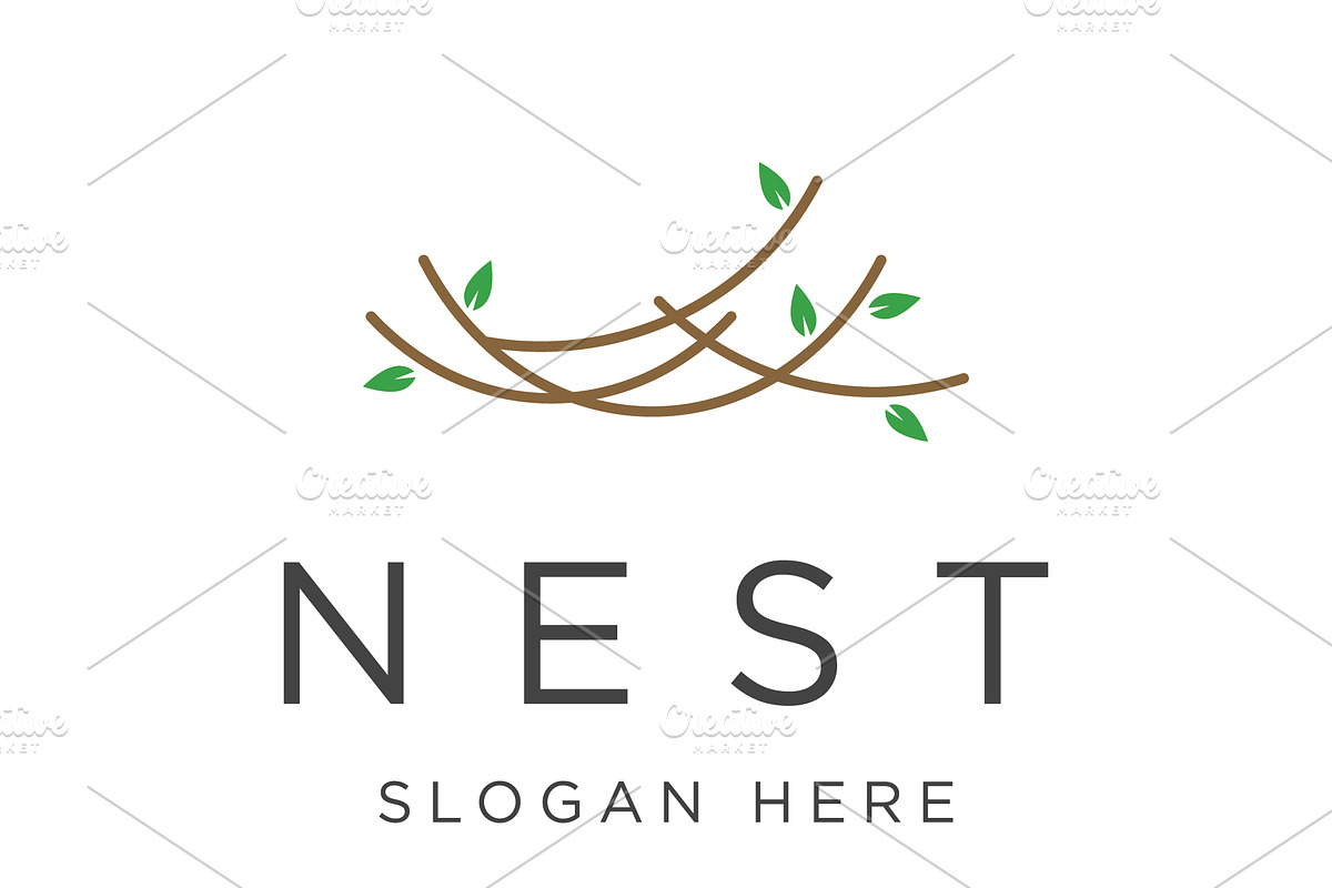 Bird's nest abstract logo design., a Branding & Logo Template by LOGOCREATIVE