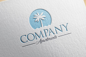Beach resort logo design