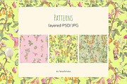 Watercolor plants Graphics patterns, a Pattern Graphic by TanyaSchuka (Thumbnail 2 of 12)