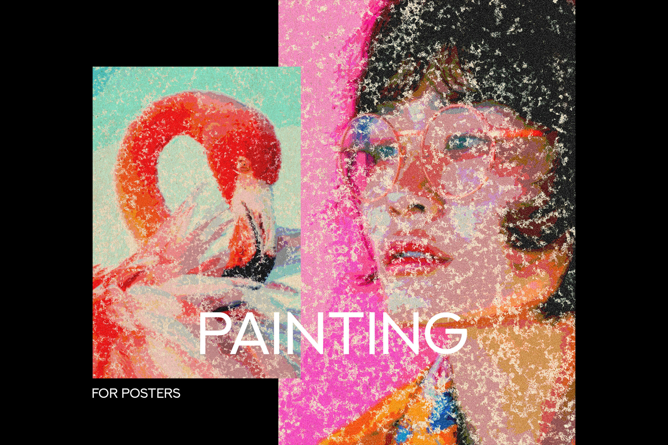 Pointillism Painting Poster Effect, a Layer Style Add-On by Design Squad