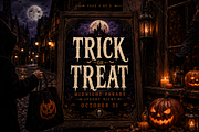 Pumpkin Ritual - Modern Halloween, a Blackletter Font by overlaytemplates (Thumbnail 2 of 5)