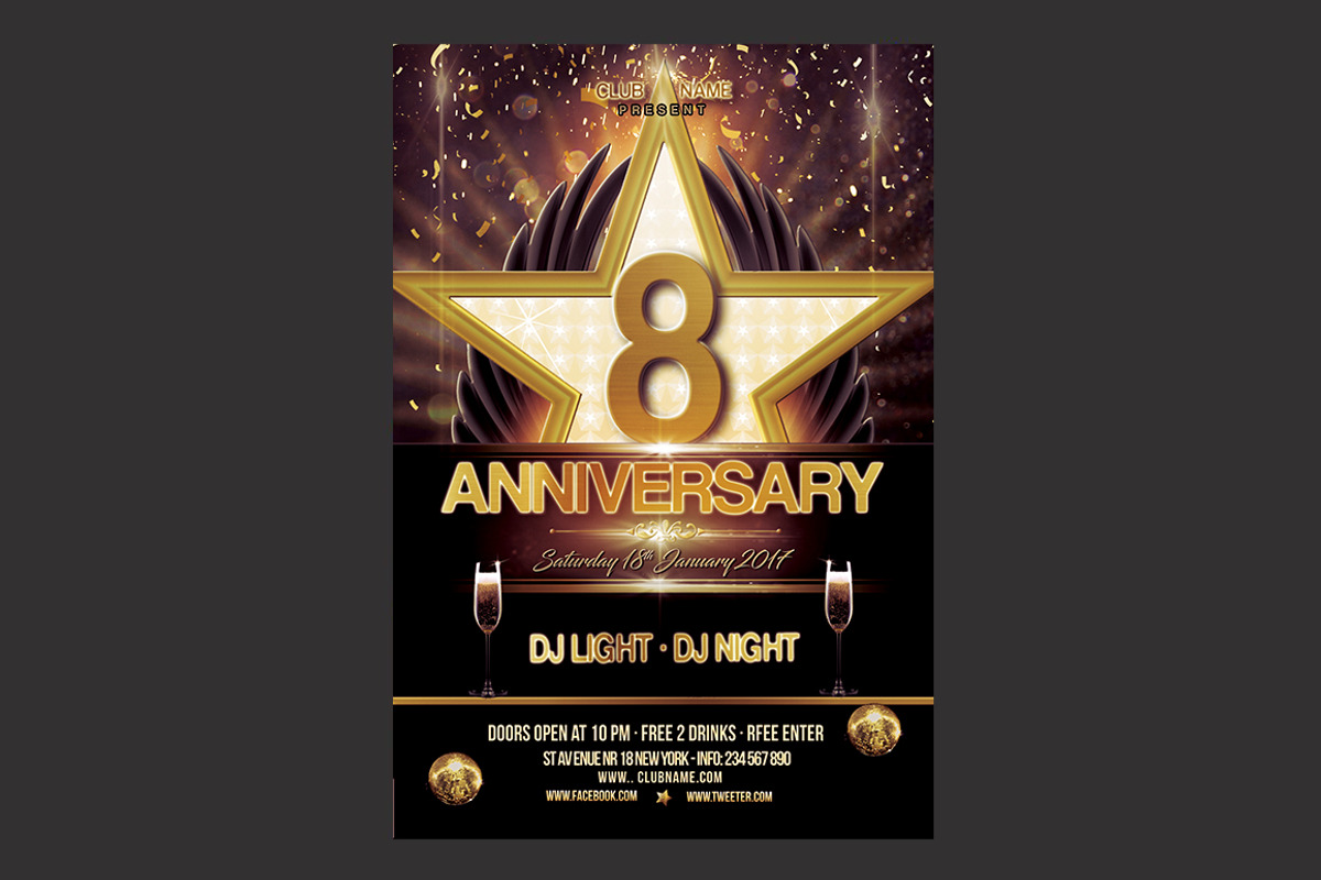 Anniversary Flyer, a Flyer Template by DSGraphicDesign