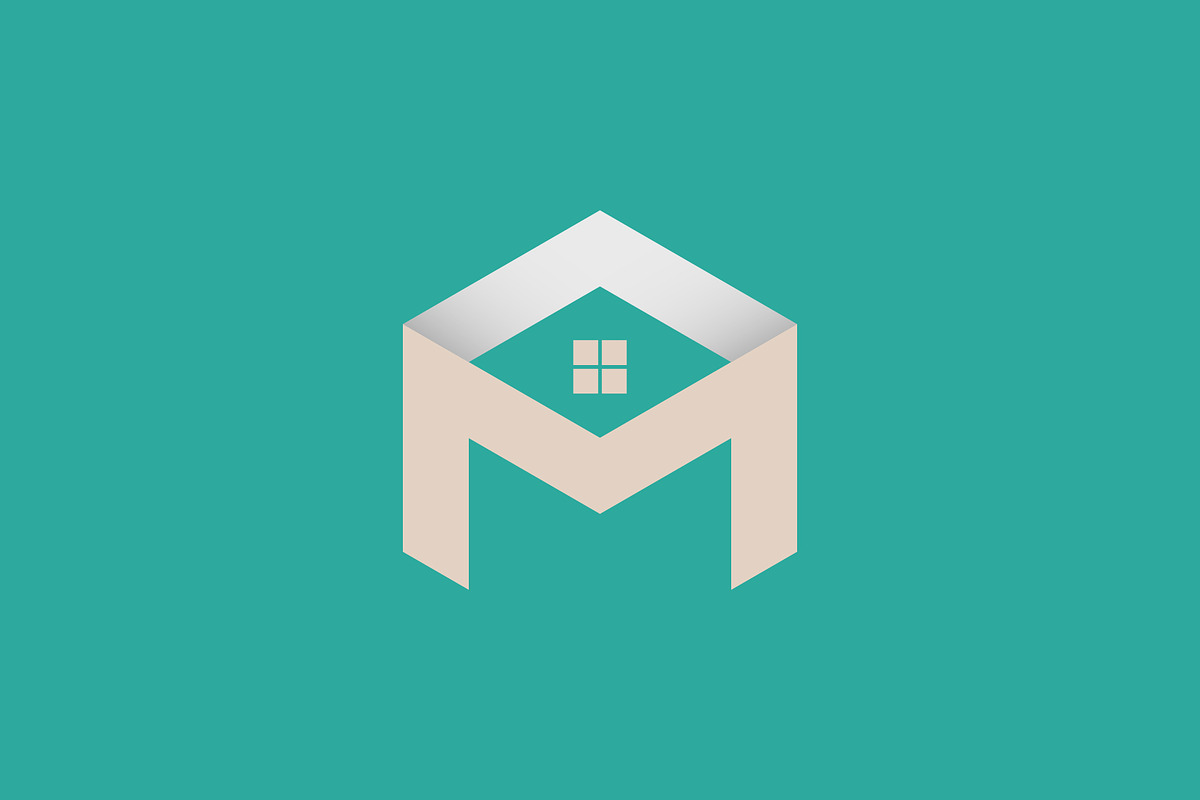 Letter M Home Logo, a Branding & Logo Template by Salman Shop
