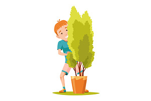 Kid playing hide and seek. Playing, an Illustration by the8monkey