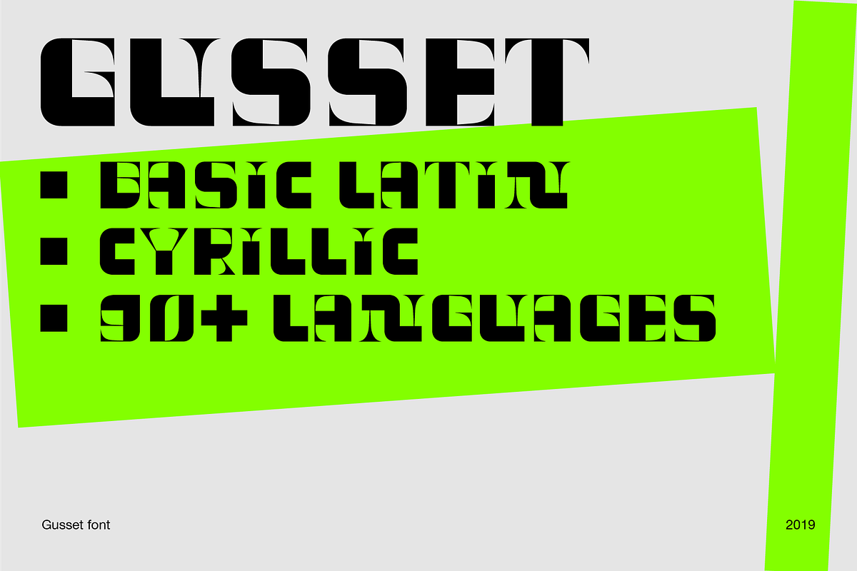 GUSSET Display modular font, a Font by Viktor Pesotsky | Fonts (Photo 6 of 16)
