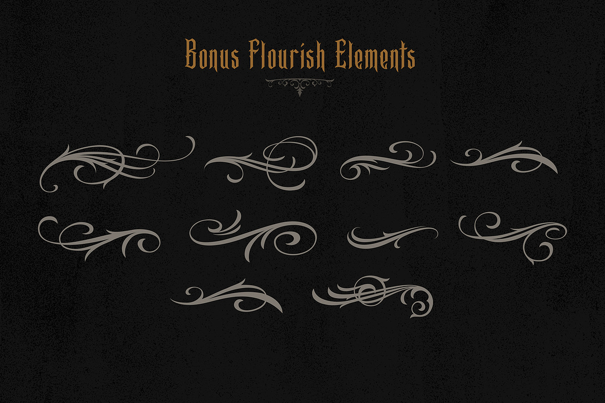 BaeSide Ornate Blackletter Font, a Blackletter Font by StockMamba (Photo 10 of 10)