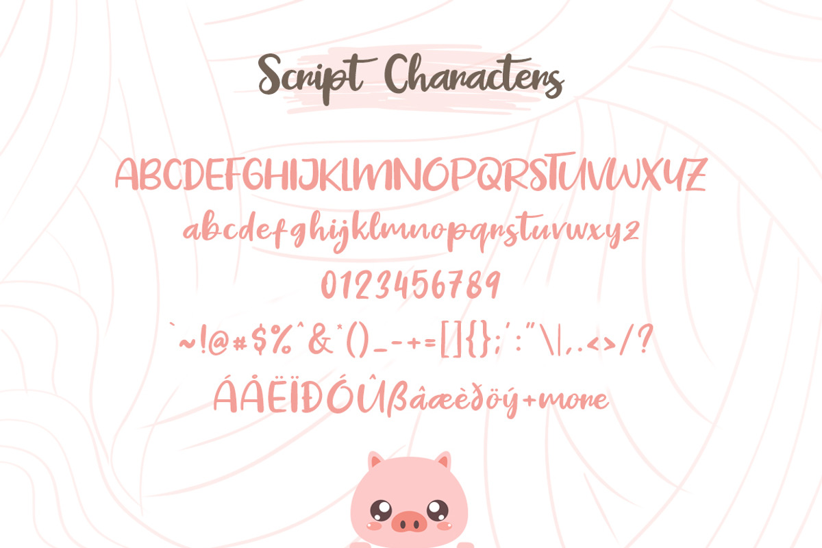 Pig Year 3 Font, a Script Font by khurasan (Photo 6 of 9)