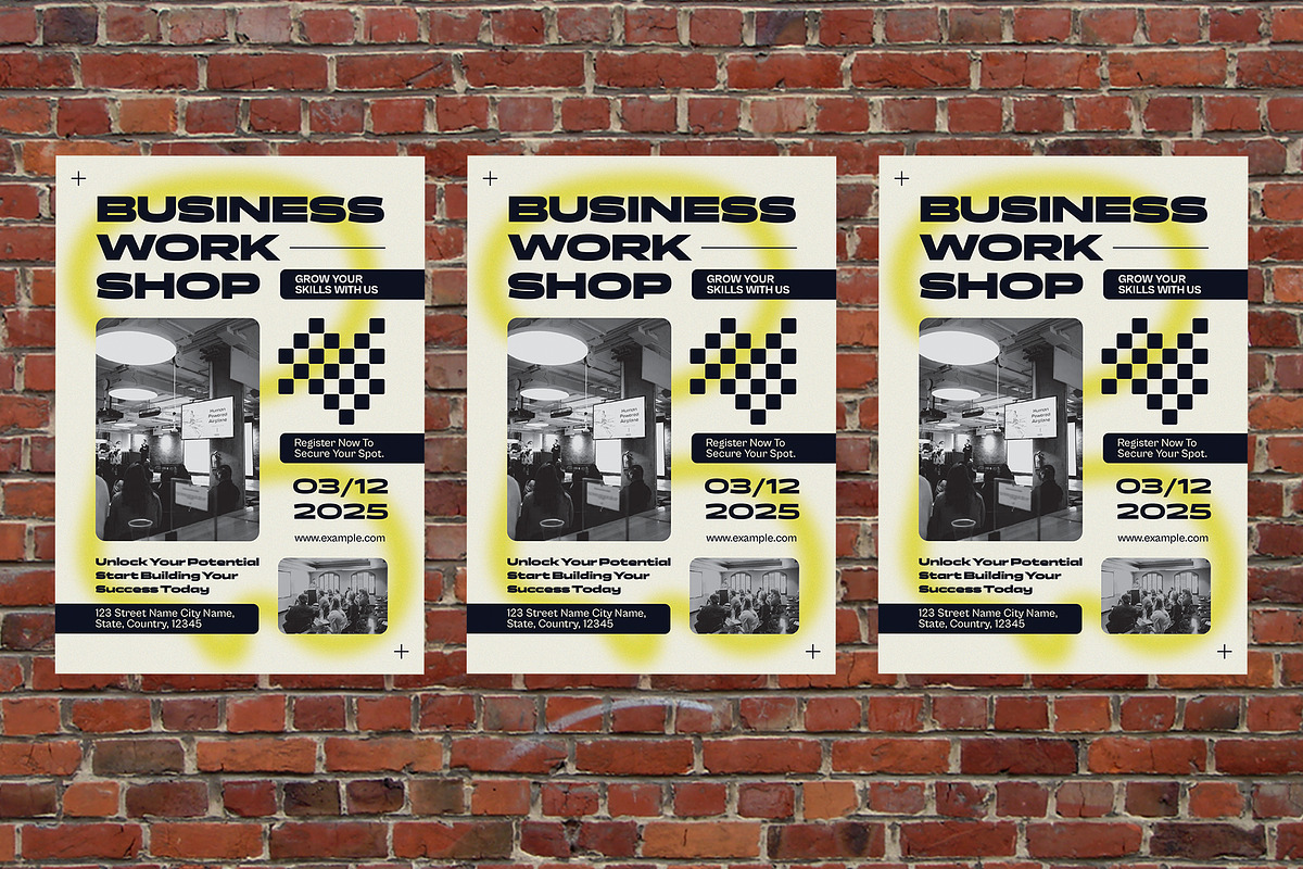 Utilitarian Business Workshop Flyer, a Flyer Template by Aiyari Graphic (Photo 3 of 3)