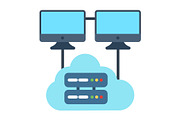 Big Data Flat Icon, a Duotone Icon by Pexelpy (Thumbnail 1 of 2)