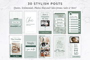 Instagram Stories for Canva | Green, a Social Media Template by Thirty One Palms Studio (Thumbnail 3 of 8)