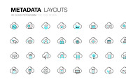 Metadata trendy line icons, an Outline Icon by Vladimir Vihrev (Thumbnail 2 of 3)