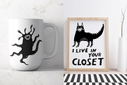 Monsters, illustratons and pattern, a Texture Illustration by pineart (Thumbnail 5 of 6)