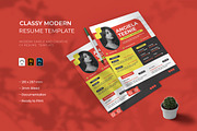 Classy Modern - Resume Template, a Print Template by VUNIRA (Thumbnail 1 of 2)