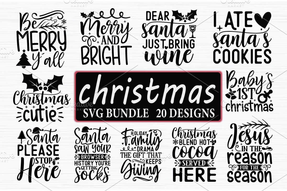 Cute Christmas SVG Bundle, a Graphic by akazaddesign (Photo 1 of 11)