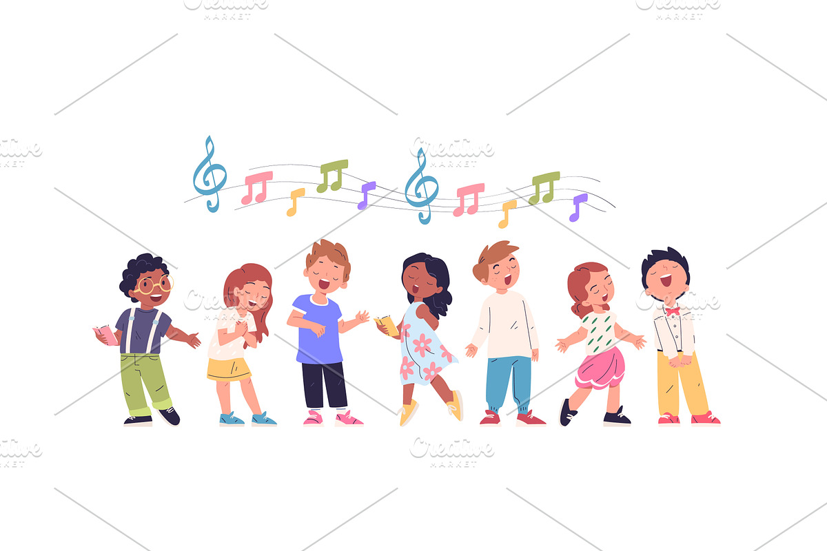 Children singers. Child school, a Graphic by Stock-Smart-Start