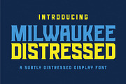 MILWAUKEE – Distressed Display Font, a Serif Font by BfredDesign (Thumbnail 1 of 6)
