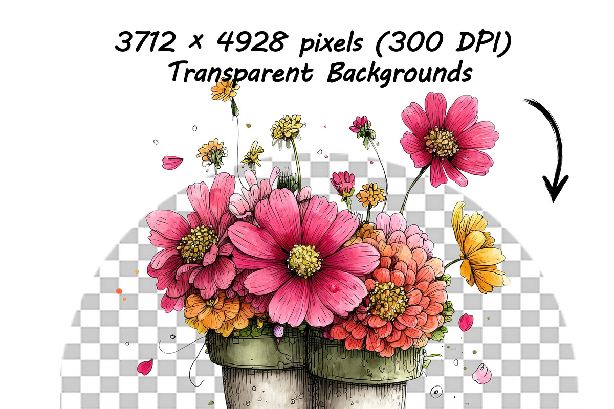 Whimsical Spring Flowers ClipartS, a Graphic by one-touch (Photo 17 of 18)