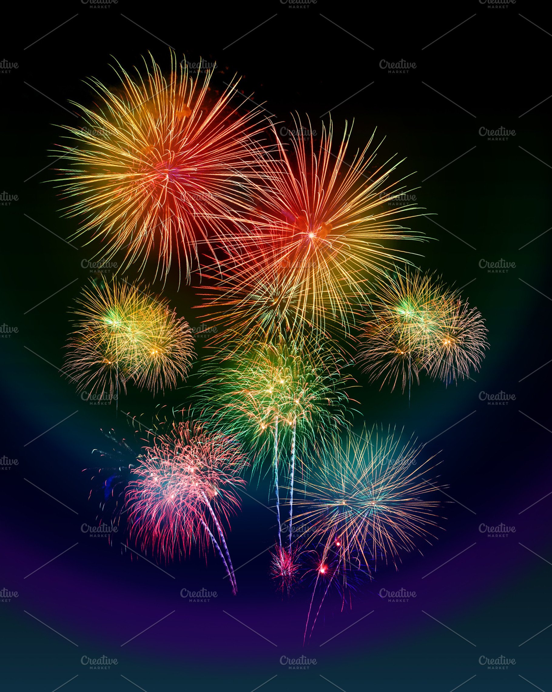 New year celebration fireworks featuring 4th, anniversary, and background, an Arts & Entertainment Photo by Mybnassphoto