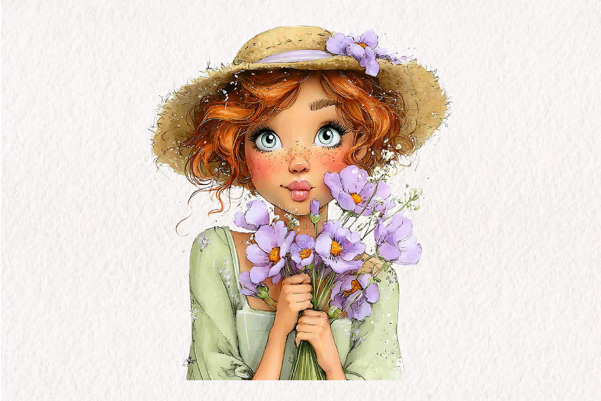Summer Garden Watercolor Clipart, an Illustration by CreationArt (Photo 9 of 10)