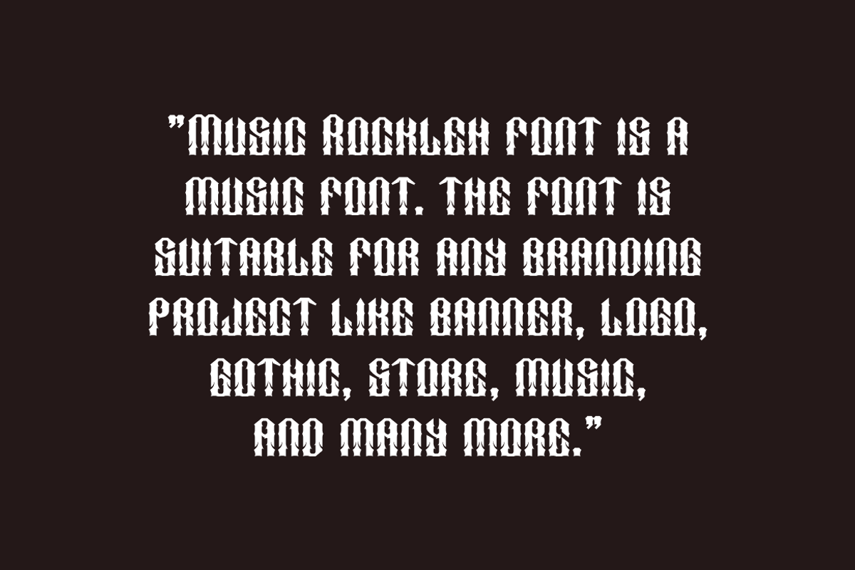 Music Rockleh - Music Font, a Blackletter Font by Iqsiart Studio (Photo 5 of 10)
