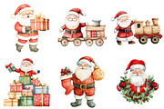 Cute Santa Claus Christmas Clipart, a Seasonal Illustration by CitraGraphics (Thumbnail 4 of 7)