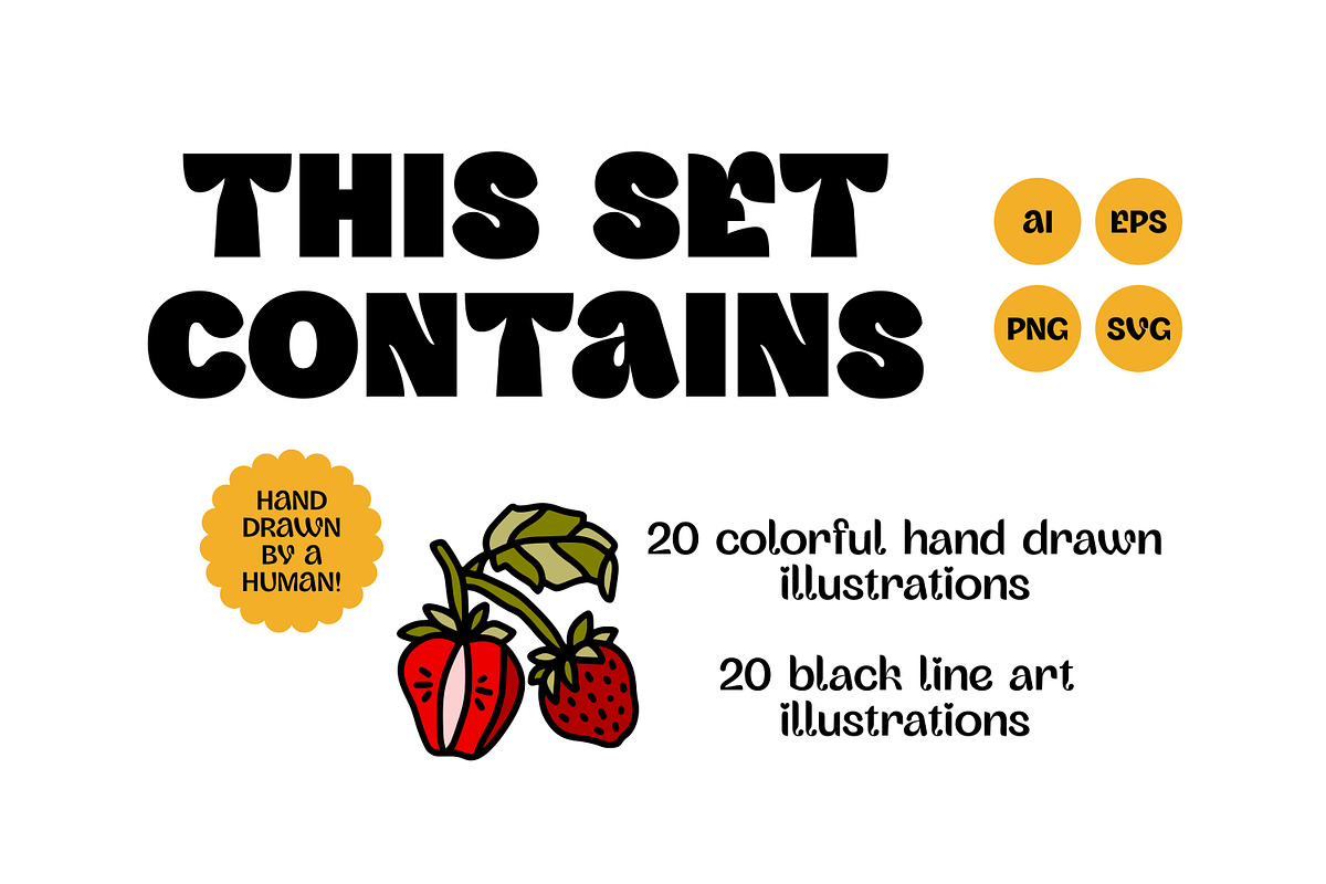 Hand Drawn BOTANICAL BERRIES, an Object Graphic by Artflorara (Photo 2 of 9)