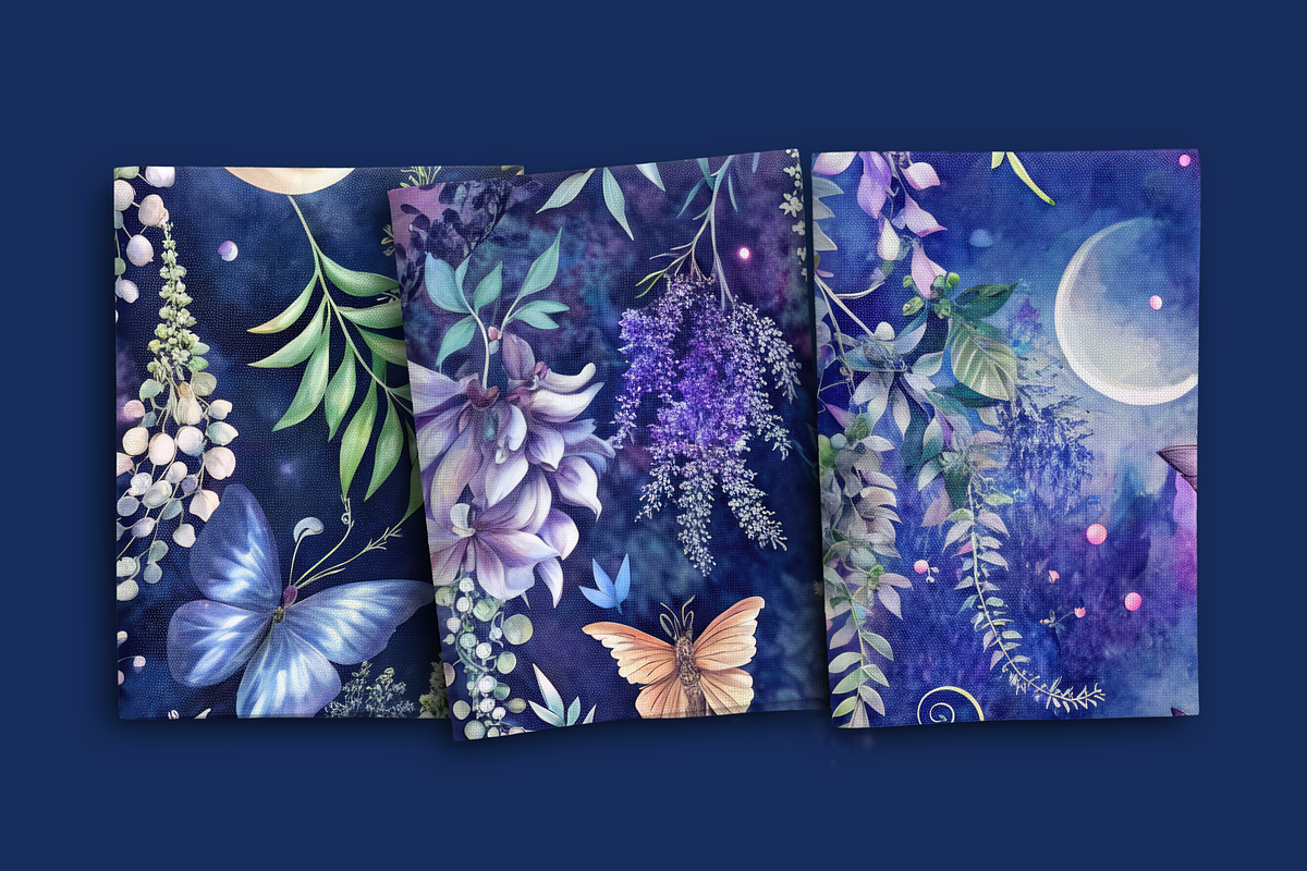 Celestial Dreamscape Seamless Patterns