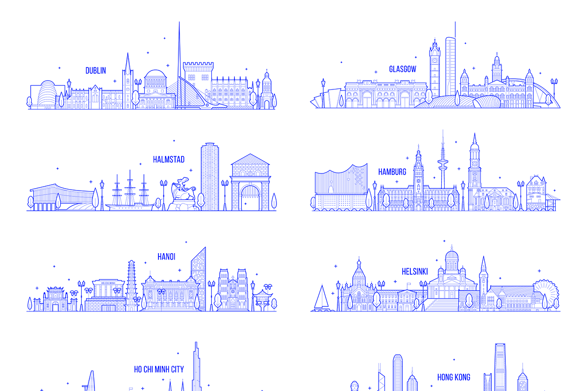 City skylines around the world, an Object Graphic by TheMountBirdStudio (Photo 5 of 8)
