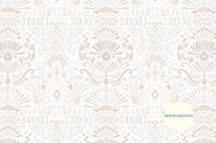 Boho Watercolor Abstract Pattern, a Pattern Graphic by Mieken Petra Designs