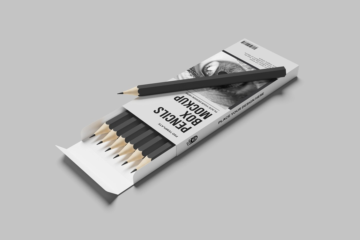 High Quality Pencils Box Mockup, a Packaging Mockup by AndikaGraphic (Photo 5 of 6)