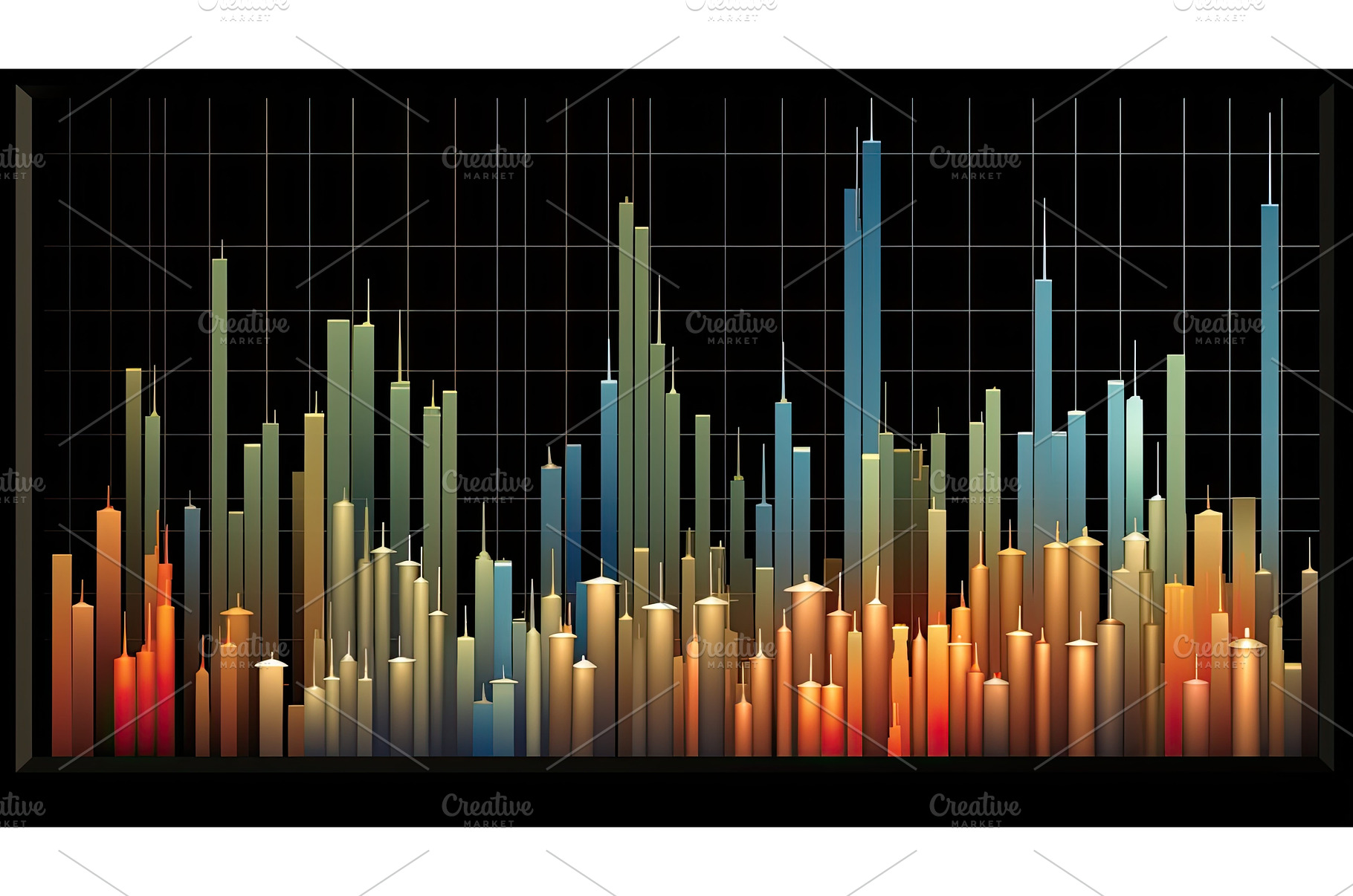 reversal candle chart ai generated, a Business Photo by pikepicture