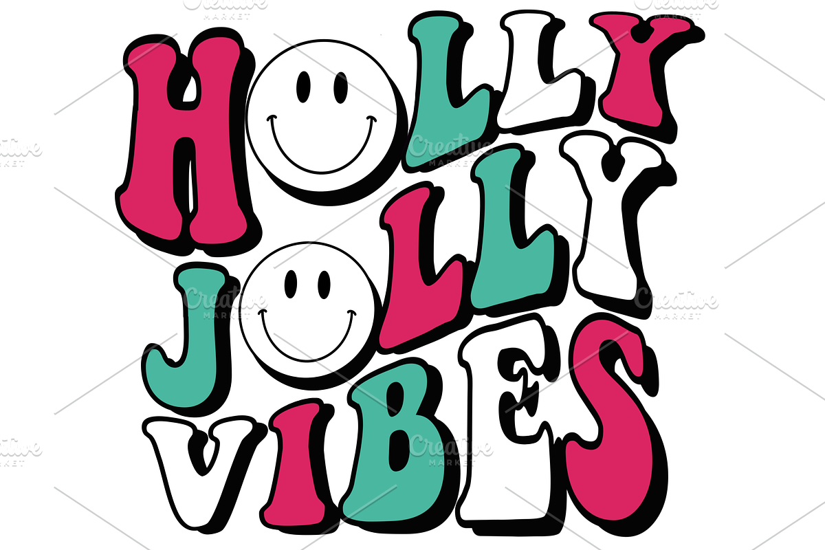 Holly Jolly Smiley Face SVG, a Graphic by DesignedByMLE