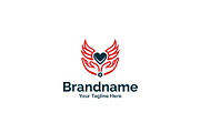Heart & Wings Logo Design Template, a Branding & Logo Template by Lucrative Studio (Thumbnail 1 of 6)