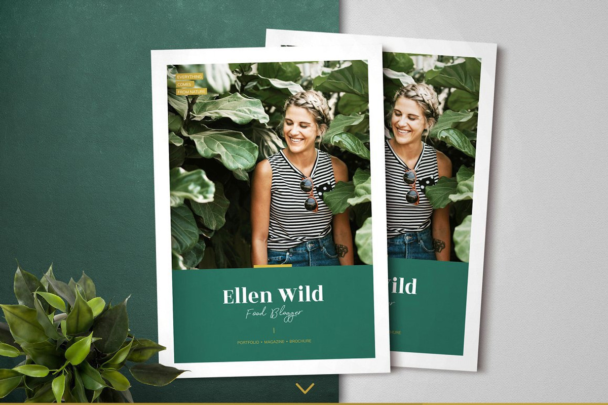 Magazine / CANVA, INDD / Ellen, a Magazine Template by Mirazz (Photo 2 of 16)