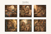 NeuroBear Storybook Set of 30, an Animal Illustration by LanternkinStudio (Thumbnail 6 of 14)